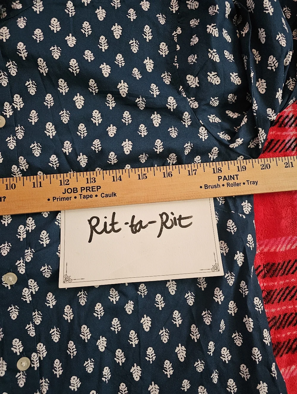 J. Crew Teal Blue Button-Up Shirt with White Motif